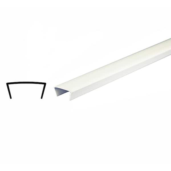 Alexandria Moulding 3/8 in. x 3/4 in. x 96 in. PVC Shelf Edging Moulding