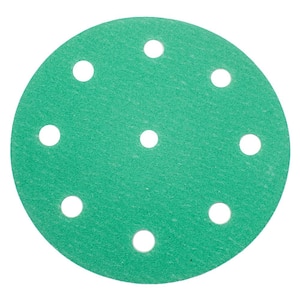 Green 5 in. Sanding Disc 40,60,80,100,120,150 Grit Coarse to Fine (18-Pack)