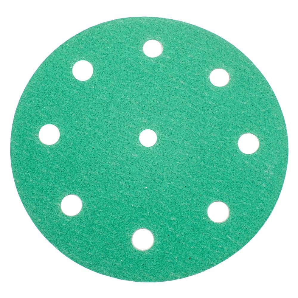 150mm Silicon Carbide Abrasive Sanding Discs Self Adhesive 180 Grit Pack of 9 