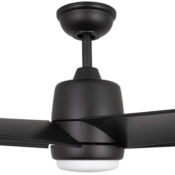 Hampton Bay Mena 54 In White Color Changing Integrated Led Indoor Outdoor Matte Black Ceiling Fan With Light Kit And Remote Control 99919 - Hampton Bay 54 In Mara Indoor Outdoor Ceiling Fan