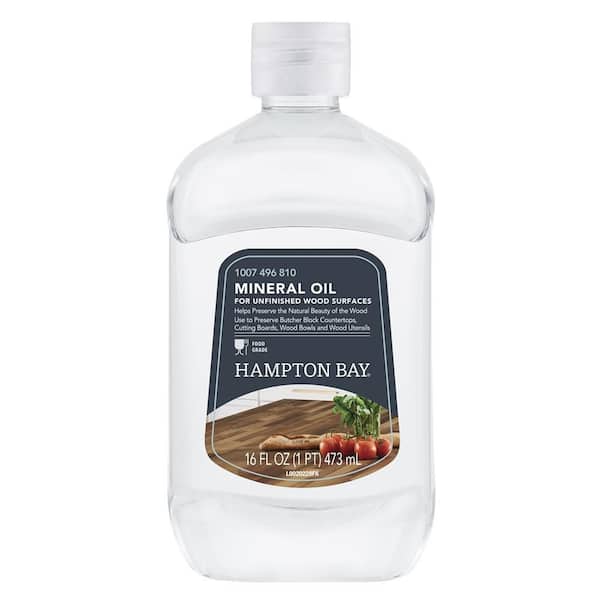 Hampton Bay 16 oz. Clear Hardwax Mineral Butcher Block Oil Conditioner