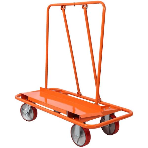 Heavy Duty Drywall Cart 3300 lbs. Load Capacity Drywall Sheet Cart and Panel Dolly 8 in. Polyurethane Wheel on Steel Hub