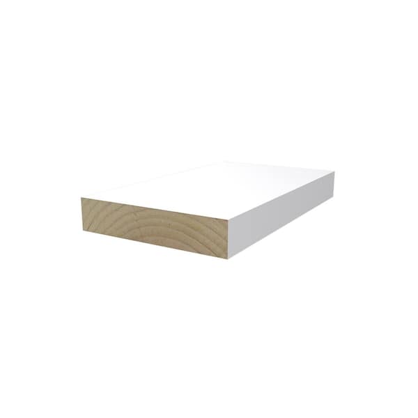 ARAUCO 5/4 in. x 4 in. x 16 ft. Primed Fin Trim Board