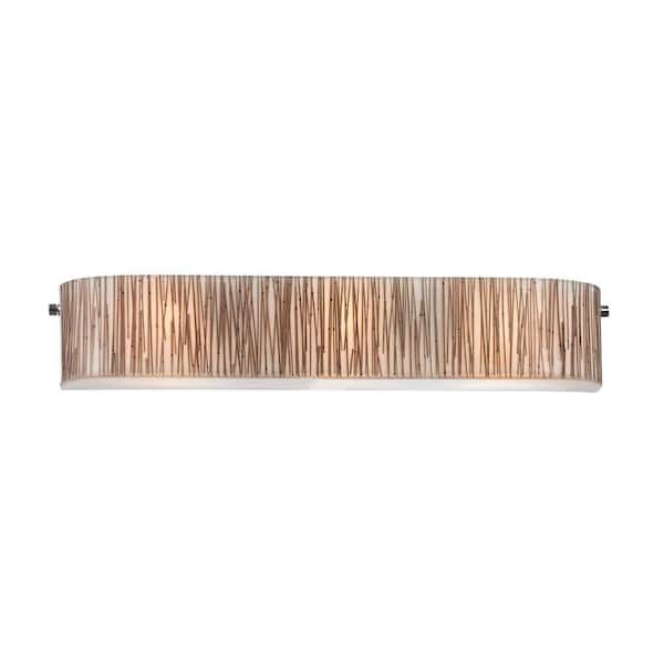 Titan Lighting Modern Organics 3-Light Polished Chrome LED Vanity Light