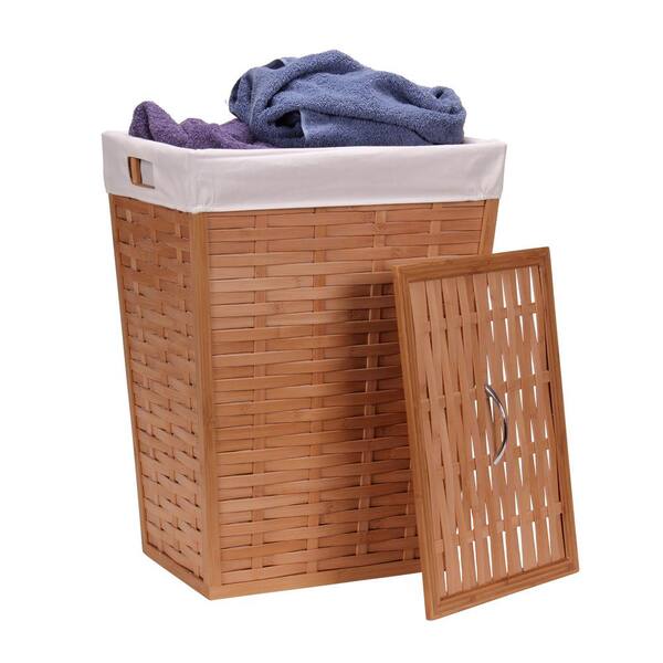 Household Essentials Hamper with Lid and Liner/Basketweave