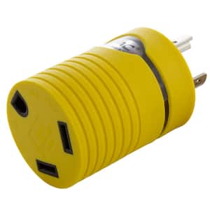 RV Generator Adapter L5-20P 20 Amp 3-Prong Locking Plug to RV 30 Amp TT-30R Connector