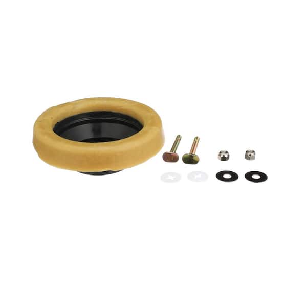Everbilt Reinforced Toilet Wax Ring with Plastic Horn and Zinc-Plated Toilet Bolts