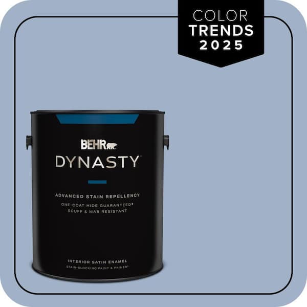BEHR DYNASTY 1 gal. #S530-3 Aerial View One-Coat Hide Satin Enamel Interior Stain-Blocking Paint and Primer