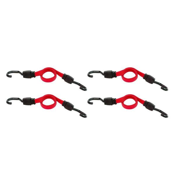 Unbranded 24 in. Flat Bungee Cord (4-Pack)