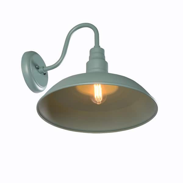 Home Decorators Collection Bell Ridge Teal Outdoor Extra-Large Lantern Wall Sconce with 1-Light
