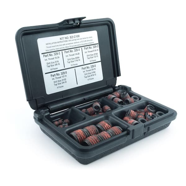 E-Z LOK 450 Series M3 to M8 Carbon Steel Threaded Insert Assortment Kit