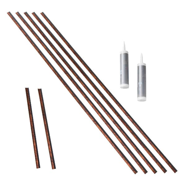 Moonstone Copper 47 in. Vinyl Backsplash Accessory Kit (5-Pack)