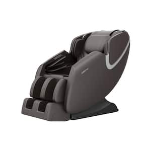Brown Wall Hugger Massage Chair Recliner with Zero Gravity and Bluetooth Speaker