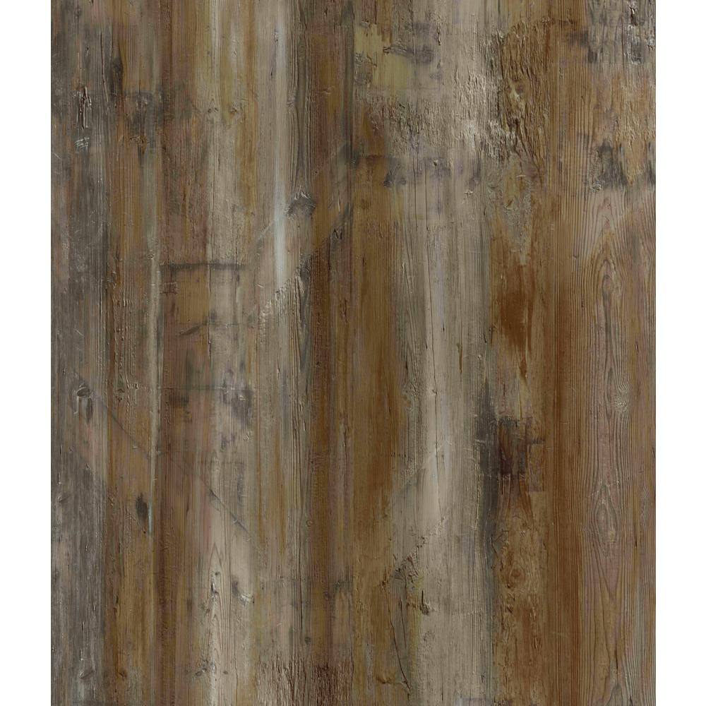 DuraDecor Blazed Barnwood 6 in. x 36 in. Peel and Stick Wall and Floor Luxury Vinyl Planks (21 sq. ft. per case), Medium