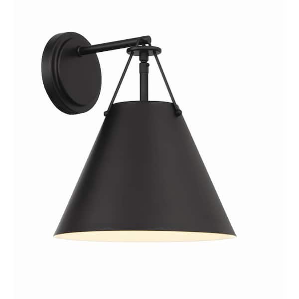 Crystorama Xavier 1-light Matte Black Wall Sconce XAV-B8311