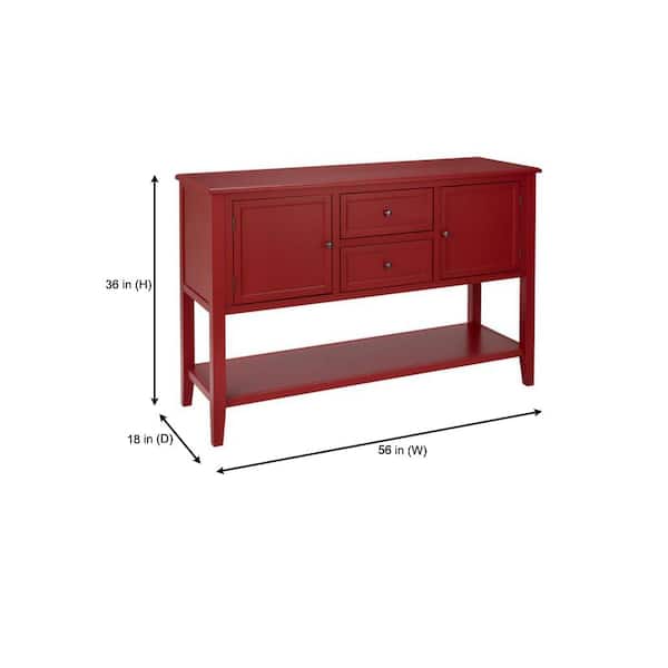 Home Decorators Collection Burton 56 In Red Standard Rectangle Wood Console Table With Drawers Sk19337r2 C - Home Decorators Collection Furniture Catalog