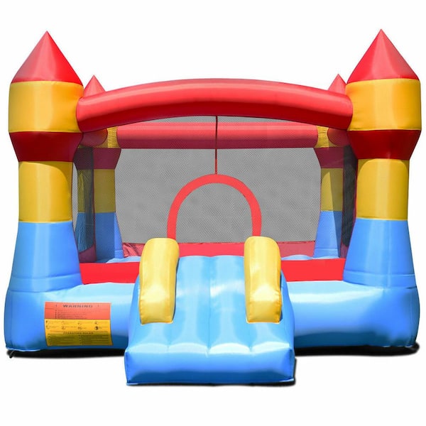 Costway Multi-color Kid Inflatable Bounce House Castle Moonwalk Playhouse Jumper Slide