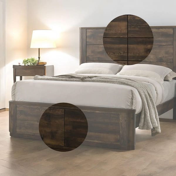 Acme Furniture Elettra Antique Walnut Queen Bed 24850Q - The