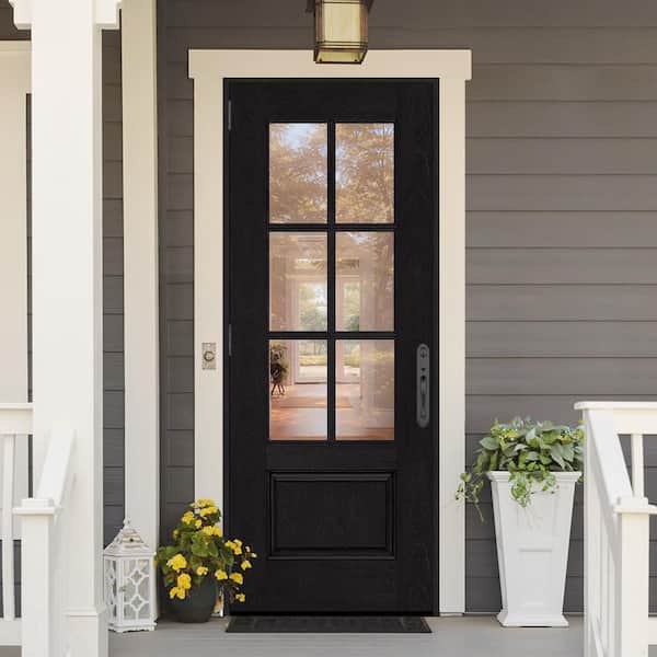 Steves & Sons Regency 36 in. x 96 in. 3/4-6 Lite Clear Glass LHIS