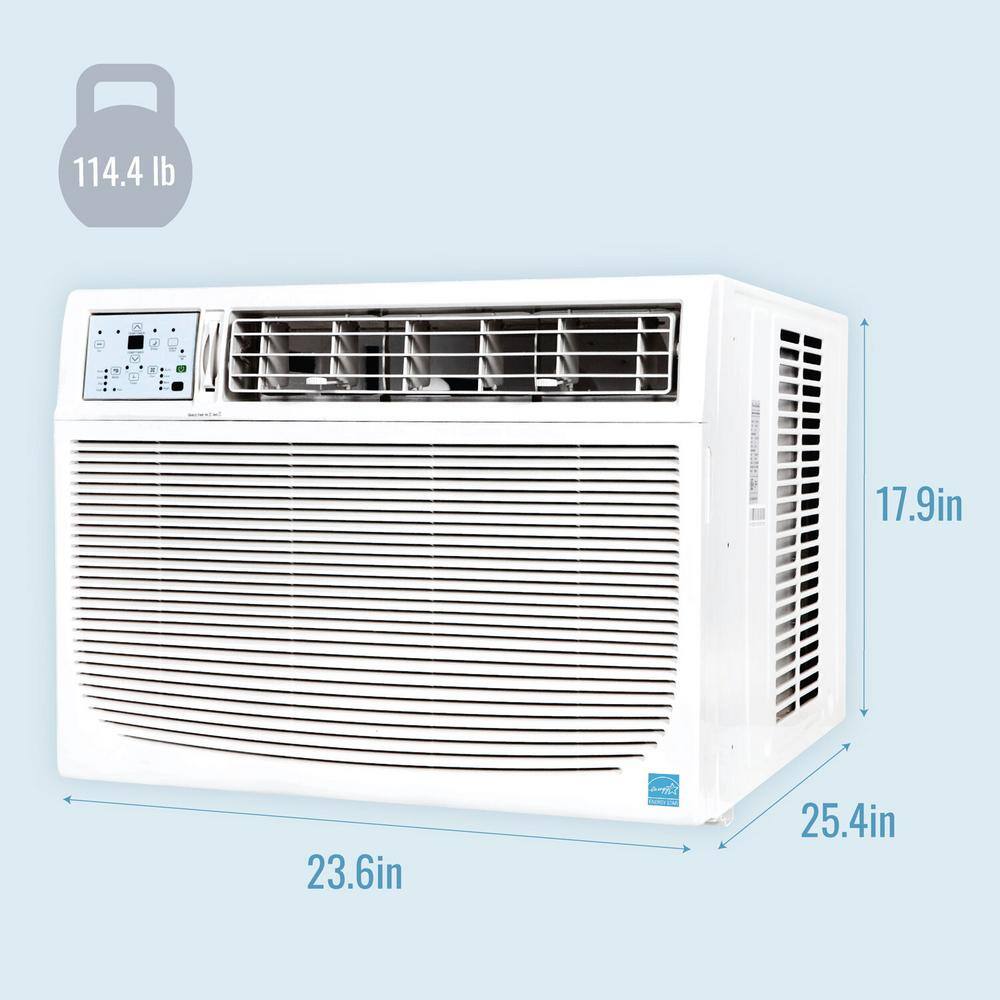 White 18,000 BTU Window Air Conditioner with Remote Control
