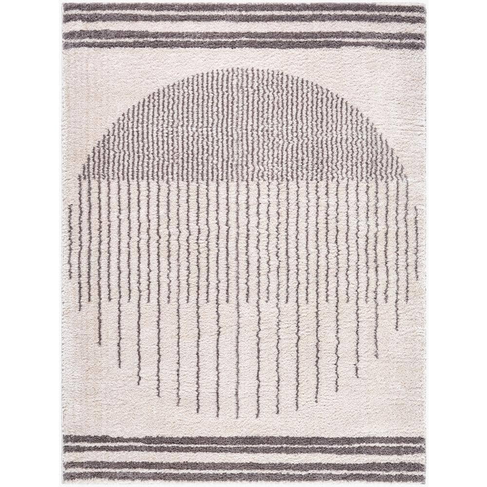 Fossay Shag Black 8 ft. x 10 ft. Global Indoor Area Rug price history on PriceWatchPro