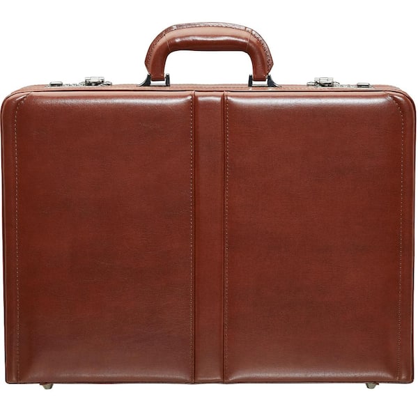 MANCINI Business Cognac Leather Expandable Briefcase 86476-CG - The ...