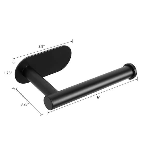 YASINU Self Adhesive Bathroom Toilet Paper Holder Stand No Drilling Premium Thicken Stainless Steel in Matte Black