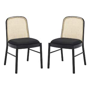 Annmarie Black/Natural 18.7 in. Wood Dining Chair (Set of 2)