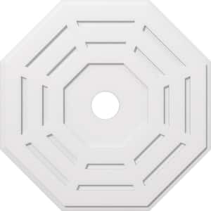 1 in. P X 15 in. C X 38 in. OD X 5 in. ID Westin Architectural Grade PVC Contemporary Ceiling Medallion