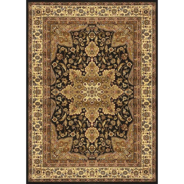 Home Dynamix Royalty Black 5 ft. x 7 ft. Indoor Area Rug