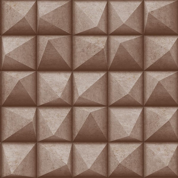 Advantage Dax Copper 3D Geometric Wallpaper