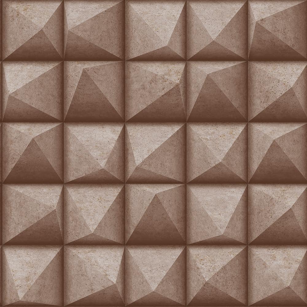 Dax Copper 3D Geometric Wallpaper Sample