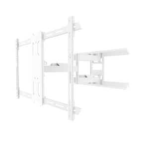 PDX650W Full Motion TV Wall Mount with 22 in. Extension from Wall for 37 in. - 75 in. TVs, UL Certified, White