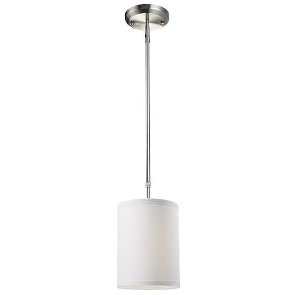 Unbranded Lawrence 1-Light Brushed Nickel Incandescent Ceiling Mini-Pendant
