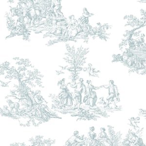 Romantic Toile Vinyl Roll Wallpaper (Covers 56 sq. ft.)