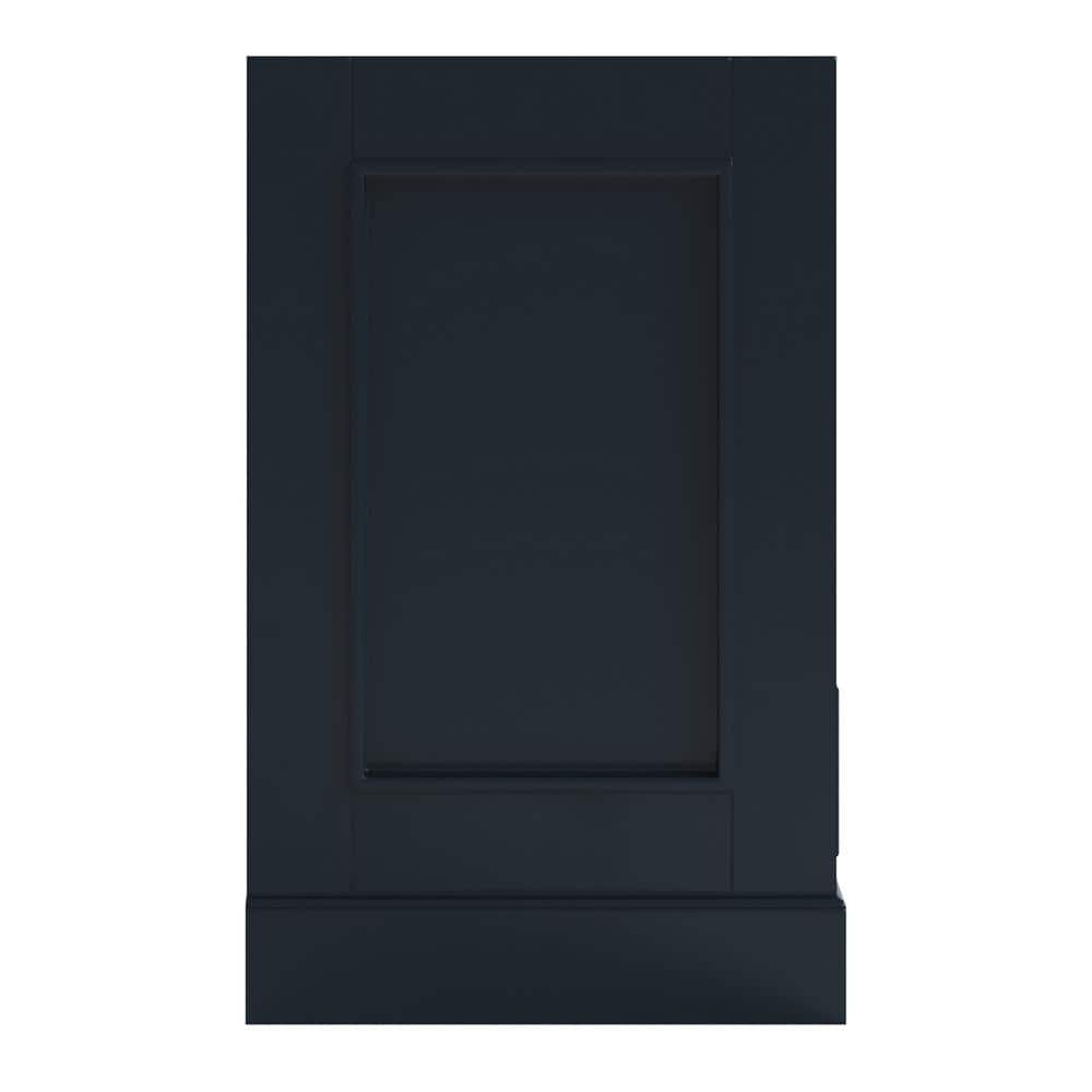 Midnight Blue Double Freestanding Vanity Cabinet with Brass Hardware