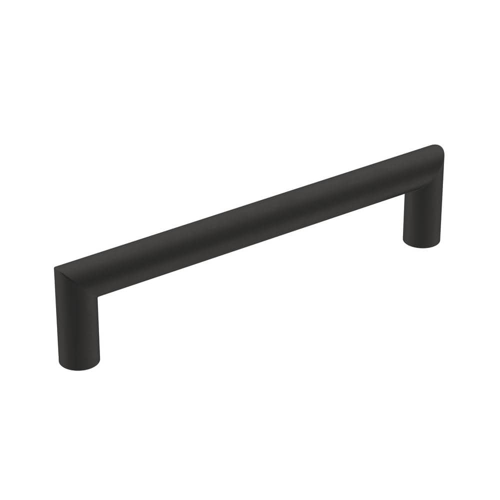 Matte Black Modern Industrial Bar Pull with Mounting Hardware