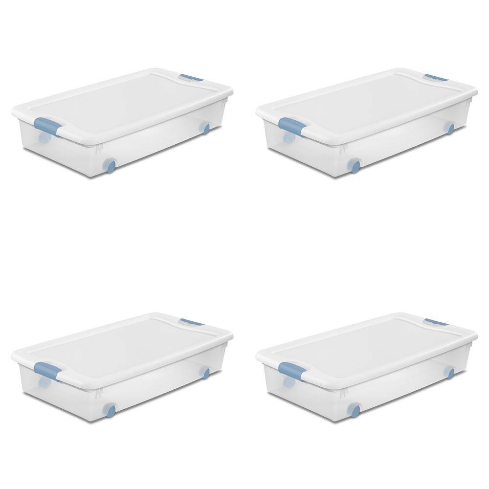 56 qt. Latching Stackable Wheeled Storage Container with Lid (4-Pack) price history on PriceWatchPro