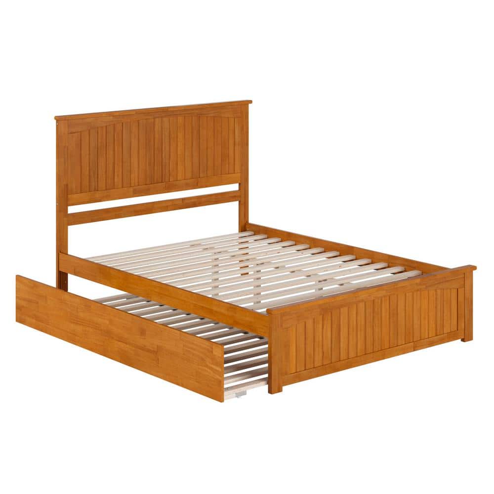 Nantucket Light Toffee Queen Wood Platform Bed with Slats