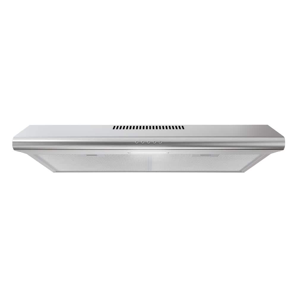 Streamline 30 in. 80 CFM Trieste Ducted Under Cabinet Range Hood in Stainless Steel, Mesh Filters, Push Button Control, LED Light