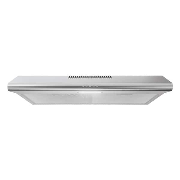 Streamline 30 in. 80 CFM Trieste Ducted Under Cabinet Range Hood in Stainless Steel, Mesh Filters, Push Button Control, LED Light