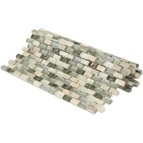 Paradox Puzzle 12 in. x 12 in. Mixed Materials Mosaic Floor and Wall Tile
