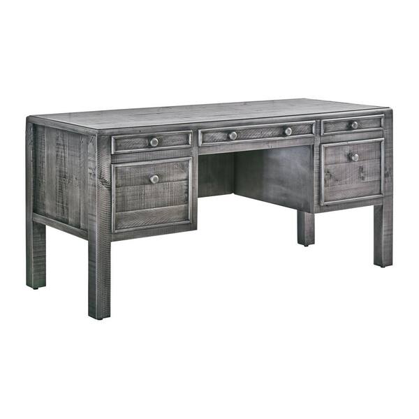 grey pine desk