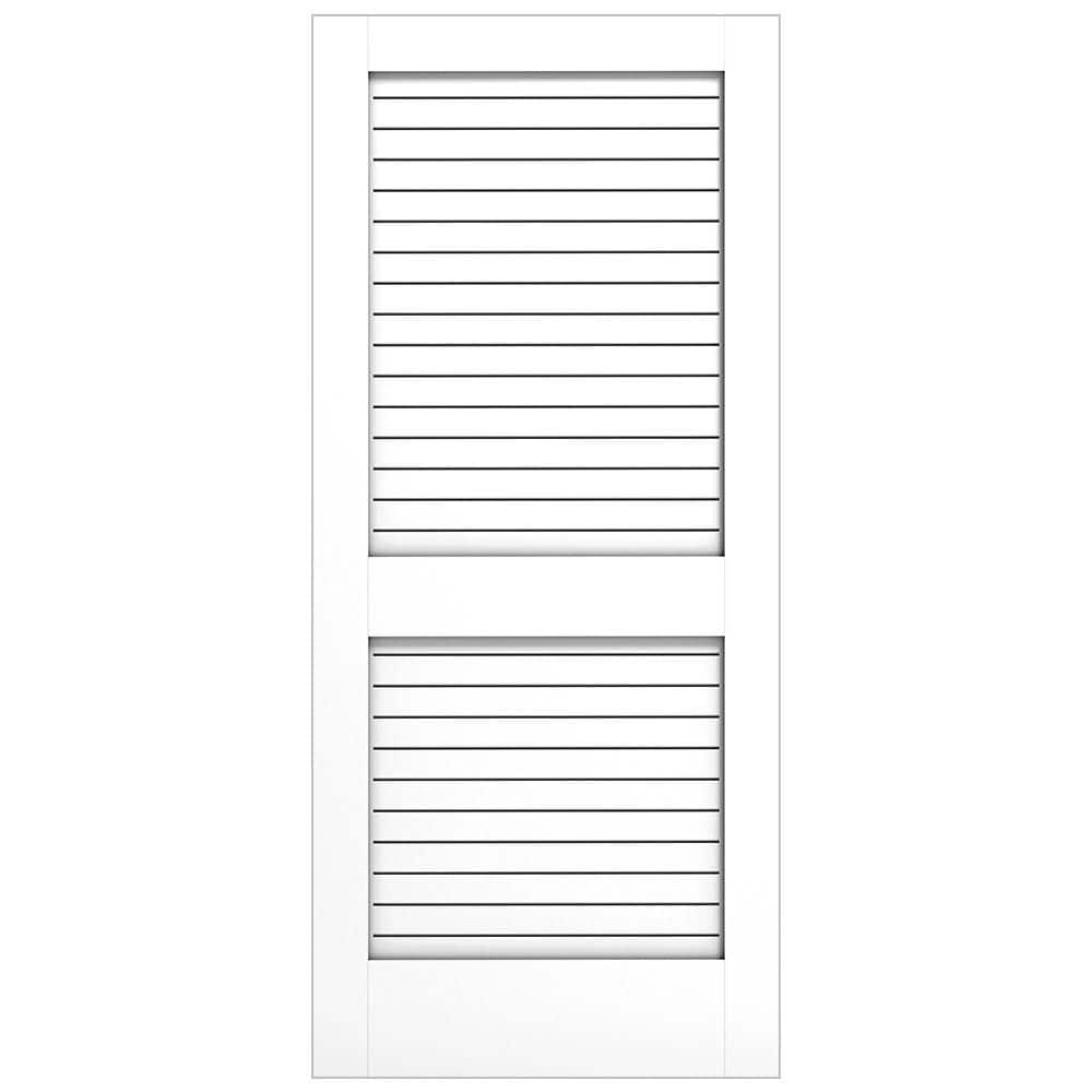24 in. x 80 in. x 1-3/8 in.  Contemporary Louver, Primed Wood Door Slab price history on PriceWatchPro