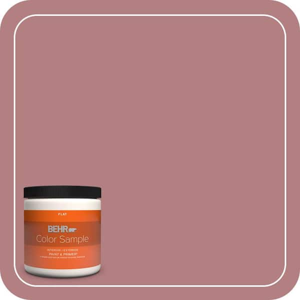 BEHR PREMIUM PLUS 8 oz. #T14-15 Minuet Rose Flat Interior/Exterior Paint & Primer Color Sample
