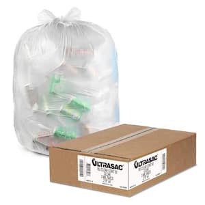 42 Gal. 3 mil Thick Heavy-Duty Clear Trash Bags - 33 in. x 48 in. For Industrial and Construction (50-Pack)