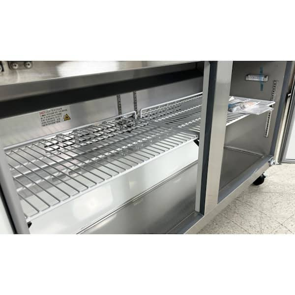 Koolmore 60 in. W 15 cu. ft. Refrigerated Food Prep Station Table with Mega  Top Surface in Stainless Steel RPT60-2D-MT - The Home Depot