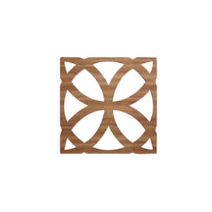 7-3/8 in. x 7-3/8 in. x 1/4 in. Walnut Extra Small Daventry Decorative Fretwork Wood Wall Panels (20-Pack)