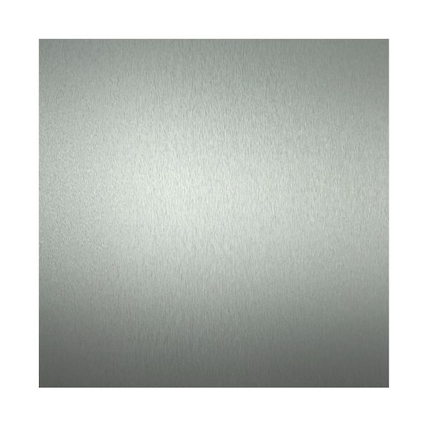1/4 in. x 24 in. x 2 ft. Square Edge Metallic Silver Decorative Brushed Finish MDF Boards (1-Pieces)