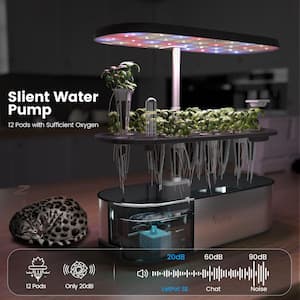 LetPot 5.5L Smart Indoor Garden Hydroponics Growing System with 12 Pods, APP and WiFi-Controlled